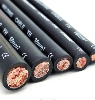 Cavo di saldatura in rame puro ad alta tensione 50 mm conduttore isolato a bassa perdita con isolamento in gomma in PVC XLPE